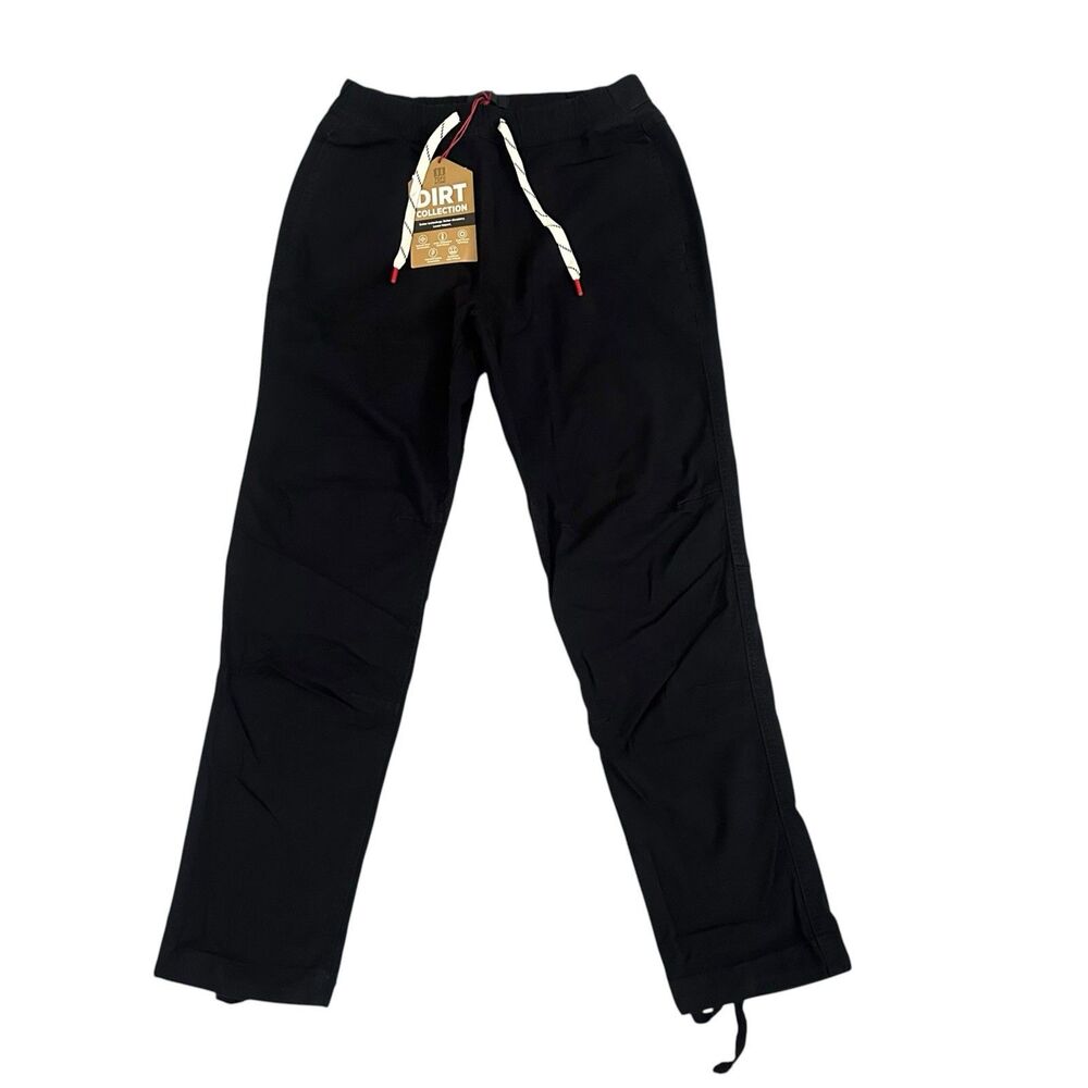 Topo Designs Dirt Pants Women's M Black Outdoor Articulated Knee Hiking Joggers